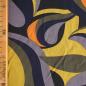 Preview: Viskose Druck Retro Formen allover gelb blau grau